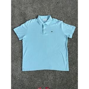 Lacoste Polo Shirt Men’s XXL Fits XL Light Blue Regular Fit Golf Preppy